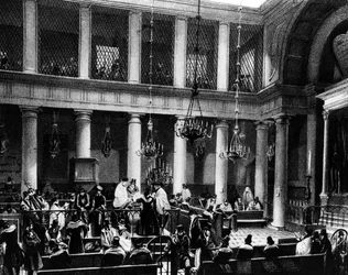 De Parijse Synagoge, ca. 1845